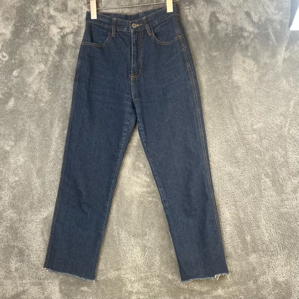 NEW! Brandy Melville John GALT Taper Straight Dark Wash 100% Cotton 24 W 26L - Picture 12 of 12